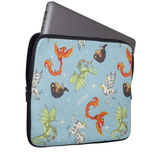 Magical Creatures Vintage Pattern Laptopschutzhülle (Vorne Rechts)