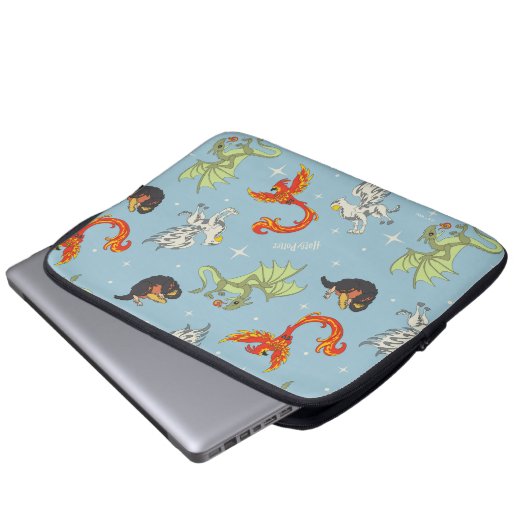 Magical Creatures Vintage Pattern Laptopschutzhülle (Vorne Knopf)