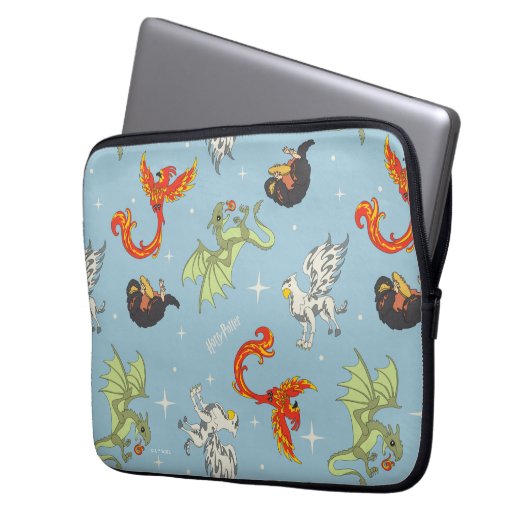 Magical Creatures Vintage Pattern Laptopschutzhülle (Vorderseite Links)