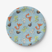 Magical Creatures Vintage Pattern Pappteller (Vorderseite)