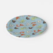 Magical Creatures Vintage Pattern Pappteller (Schrägansicht)