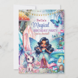 Magical Crystal Fairyland Birthday Party Einladung