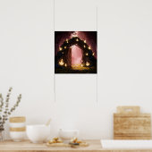 Magical Crystal Gate in the Twilight Forest Poster (Küche)