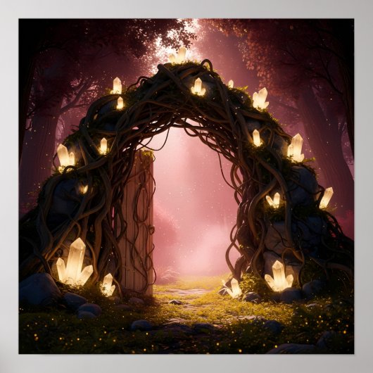 Magical Crystal Gate in the Twilight Forest Poster (Vorne)