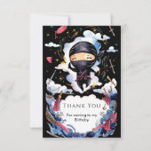 Magical Custom Ninja Geburtstag Dankeskarte (Vorderseite)
