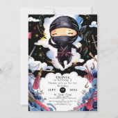 Magical Custom Ninja Geburtstag Einladung (Vorderseite)