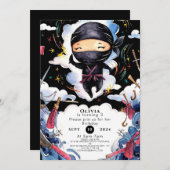 Magical Custom Ninja Geburtstag Einladung (Vorne/Hinten)