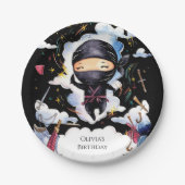 Magical Custom Ninja Geburtstag Pappteller (Vorderseite)