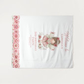 Magical Cute Fairy Pastel Pink 3 Birthday Backdrop Wandteppich (Vorderseite (Horizontal))