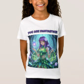 Magical Cyber Forest Fairy Girl T-Shirt for Kids (Vorderseite)