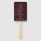 Magical Dandelions Burgundy Wedding Program Fächer (Rückseite)