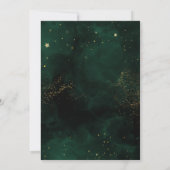 Magical Dark Green Wedding Einladung (Rückseite)