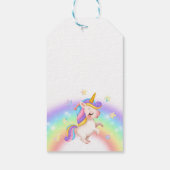 Magical Day Rainbow Stars Unicorn Birthday  Geschenkanhänger (Rückseite)