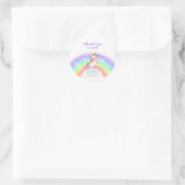 Magical Day Rainbow Stars Unicorn Birthday Runder Aufkleber (Tasche)