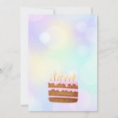 Magical day rainbow unicorn birthday party invite einladung (Rückseite)
