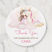 Magical Day Unicorn Birthday Party  Geschenkanhänger (Vorderseite)