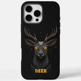 Magical Deer Black iPhone 16 Pro Max Hülle