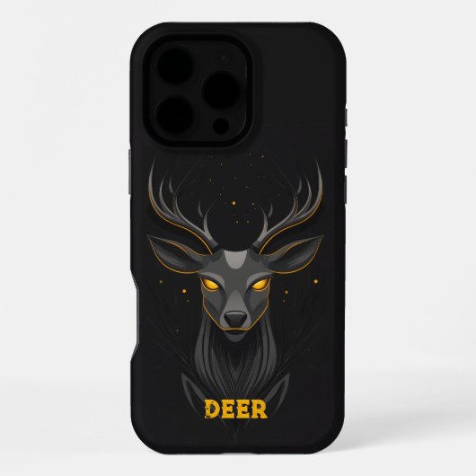 Magical Deer Black iPhone Hülle (Rückseite)