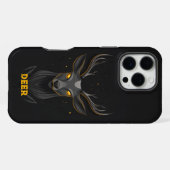 Magical Deer Black iPhone Hülle (Rückseite (Horizontal))