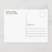 Magical Deer Frohe Weihnachtsfeiertage Postkarte (Rückseite)