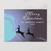Magical Deer Frohe Weihnachtsfeiertage Postkarte (Vorderseite)