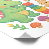 Magical Dino & Bunny - Niedliche Märchenfreunde Po Poster (Ecke)