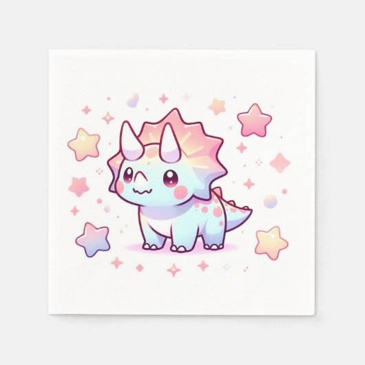 Magical Dino Dinosaur Baby Showerr Serviette (Vorderseite)