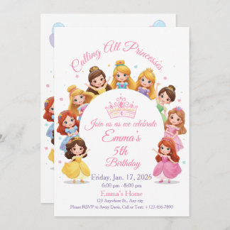 Magical Disney Princess Birthday Card for Girls Feiertagskarte