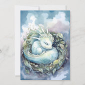 Magical Dragon Baby Dusche Einladung (Rückseite)