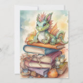 Magical Dragon Baby Dusche Einladung (Rückseite)