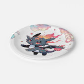 Magical Dragon Baby Dusche Pappteller (Schrägansicht)