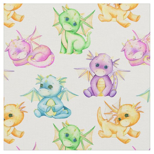 Magical Dragon Dreams Baby Duschstoff Stoff (Nahaufnahme)