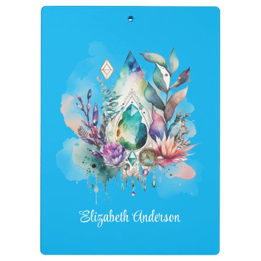 Magical Dreamcatcher Mystical Aqua Klemmbrett (Rückseite)