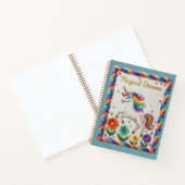 Magical Dreams Embroidered Unicorn Floral Notizblock (Innenseite)