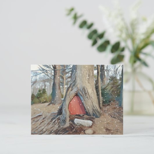 Magical Elf House Postkarte (Stehend Vorderseite)