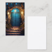 Magical Enchanted Forest Fantasy Antique Door Visitenkarte (Vorne/Hinten)