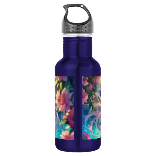 Magical Ethereal Anime Girl Edelstahlflasche (Rückseite)