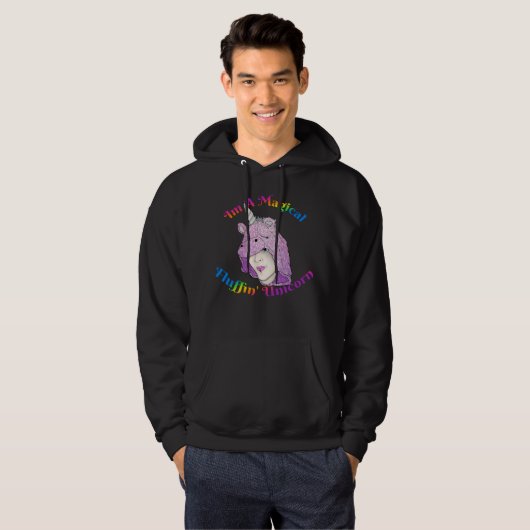 Magical F Unicorn Men's Basic Hooded Sweatshirt (Vorne ganz)