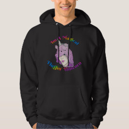 Magical F Unicorn Men's Basic Hooded Sweatshirt
