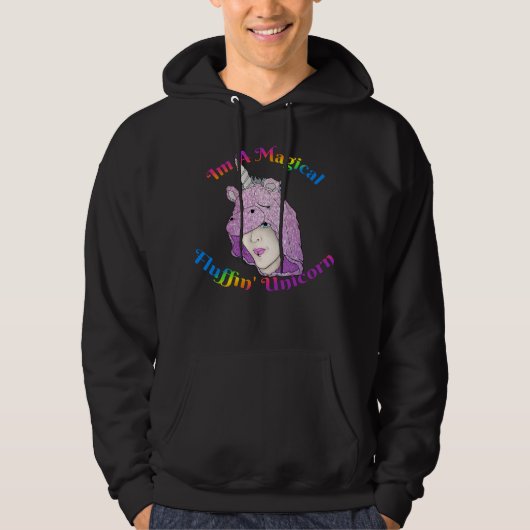 Magical F Unicorn Men's Basic Hooded Sweatshirt (Vorderseite)