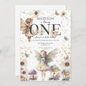 Magical Fairies 1. Geburtstag Einladung (Vorne/Hinten)