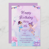 Magical Fairies Girls Card Geburtstag Einladung (Vorne/Hinten)