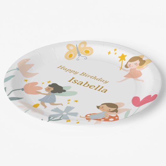 Magical Fairies Party Pappteller (Schrägansicht)