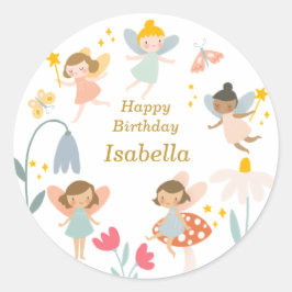 Magical Fairies Party Runder Aufkleber