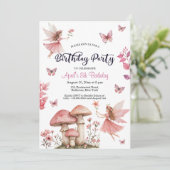 Magical Fairies Wonderland 8. Geburtstag Einladung (Stehend Vorderseite)