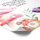 Magical Fairy 1. Geburtstag Meilenstein Zeichen Poster (Ecke)