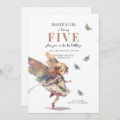 Magical Fairy 5. Geburtstag Einladung (Vorne/Hinten)