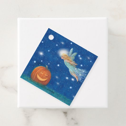 Magical Fairy and Jack O'Lantern Halloween party Geschenkanhänger (Beispiel)