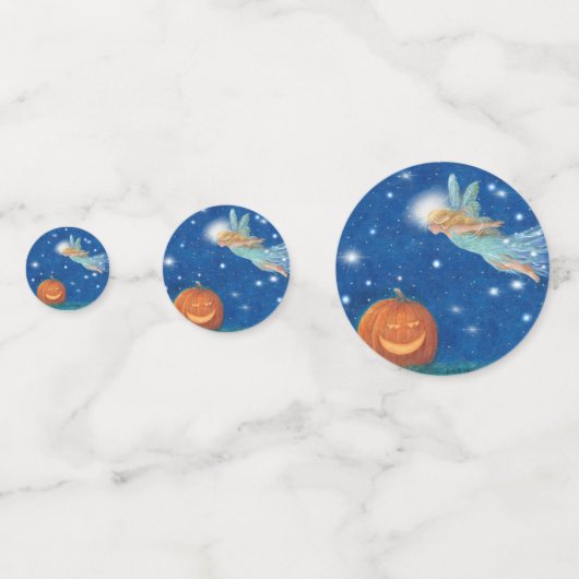 Magical Fairy and Jack O'Lantern Halloween party Konfetti (Rückseiten)