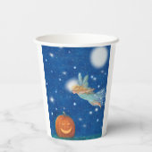 Magical Fairy and Jack O'Lantern Halloween party Pappbecher (Rückseite)